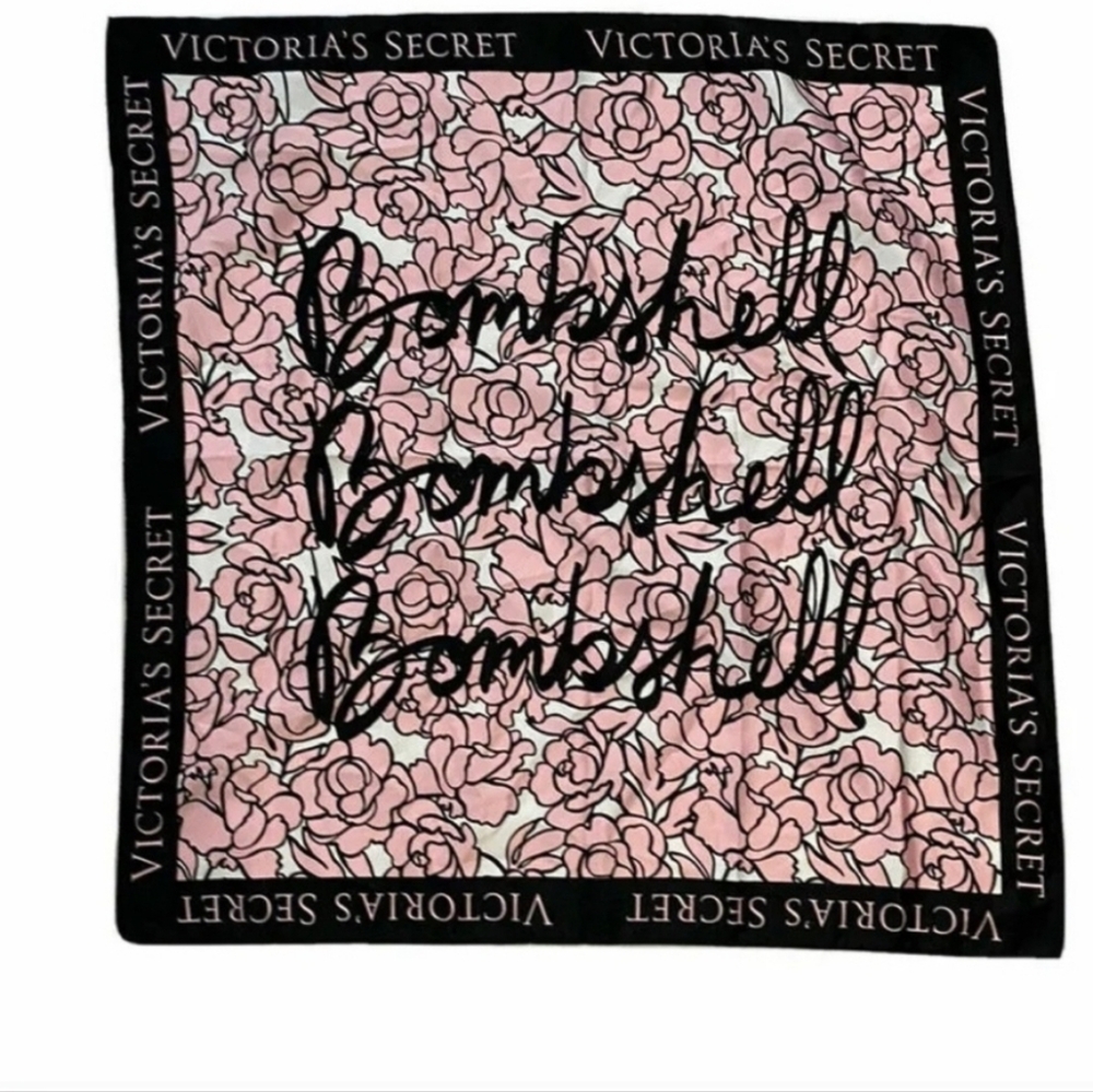 Victoria's Secret Black and Pink Bombshell Scarf